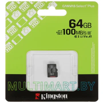 Карта памяти Kingston Canvas Select Plus microSDXC 64GB (SDCS3/64GBSP)